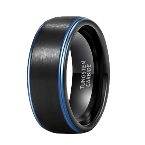 Alliance tungstène homme noire 8mm, le symbole d'un amour
