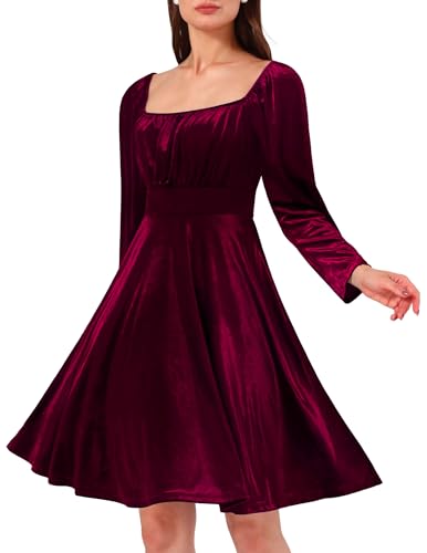 Wedtrend Cocktailkleid Damen Kurz Kleid Rot Festliche Kleider für Hochzeit...