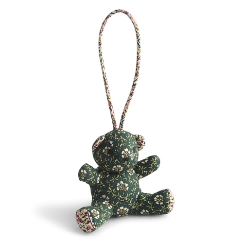 Premium Cotton Bitty Bear Bag Charm Mistletoe Lattice One Size
