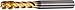 WIDIA GTD 12782 Victory GX33 HP Tap, Semi Bottom Chamfer, Right Hand Cut, 3 Flutes, M8 X 1.25, Carbide, TiAlN Coating