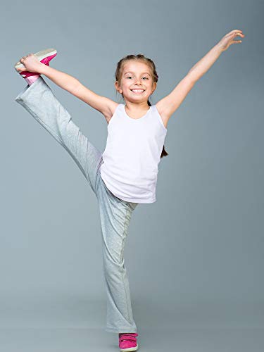 Image of SATINIOR 4 Pieces Girls Dance Tank Tops Racerback Crop Tops Sleeveless Dance Clothes for Girls Gymnastics