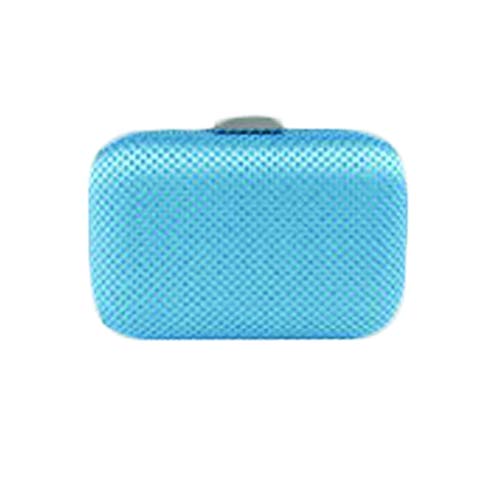 Sac clutch Mina en tissu avec pierres bleu pochette de soirée chic ACACA043TU