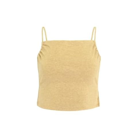 Almere Womans Open Back Double Lined Adjustrale Tie Top (X-Small, Golden Orange) Cover