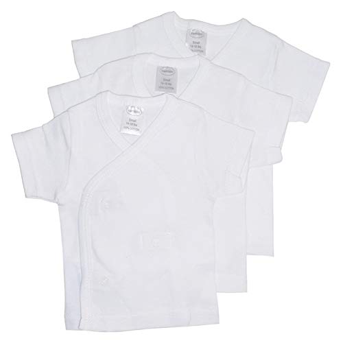 bambini White Side Snap Short Sleeve Shirt - 3 Pack