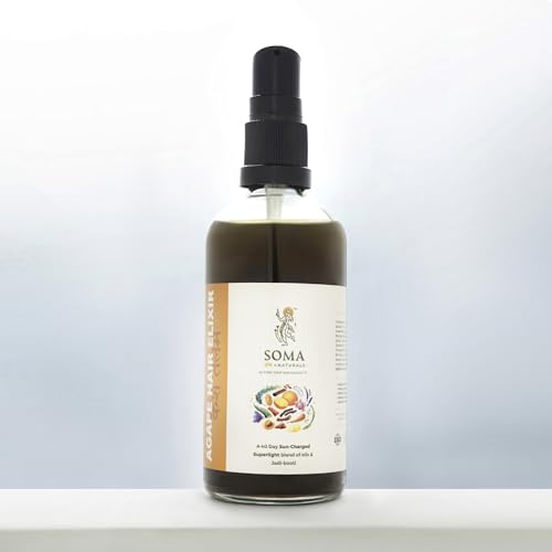 Image of Agape Hair Elixir for Men & Women | 100% Natural & Plant-Based Ingredients | Nourishing Hair Oil for Stronger, Shinier Hair | Non-Sticky Formula | No Hidden chemicals & Color- 100ml