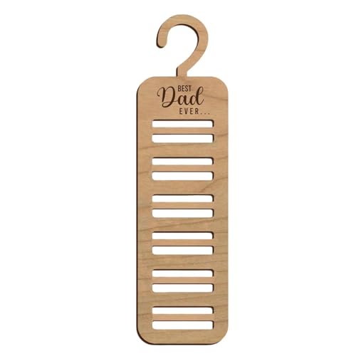 Appendicravatte in legno, 230 x 0,5 cm, organizer per cravatte e cinture, con design multigancio, accessorio per guardaroba da uomo, camera da , spogliatoio, negozio
