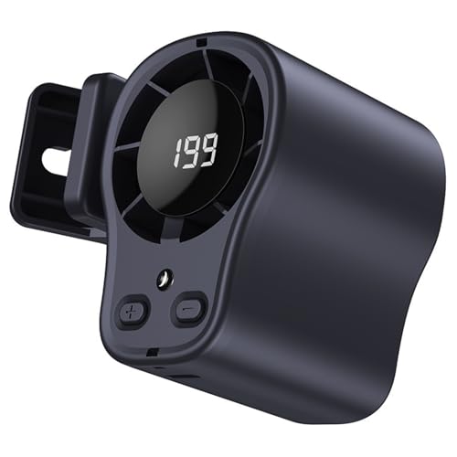 Mini ventilador portátil USB recargable con modo refrigeración y luz LED para coche 2