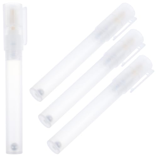 HORIALENCE 4 Rotuladores de Pintura Vacíos y Recargables y Bola de Acero Cuerpo Transparente Accesorios para Marcadores de Graffiti para Regalos de Regreso a