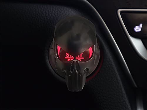 Image of Punisher Push to Start Button Cover - Ignition Cover Anti-Scratch Universal Decoration Ring (1 Pcs)