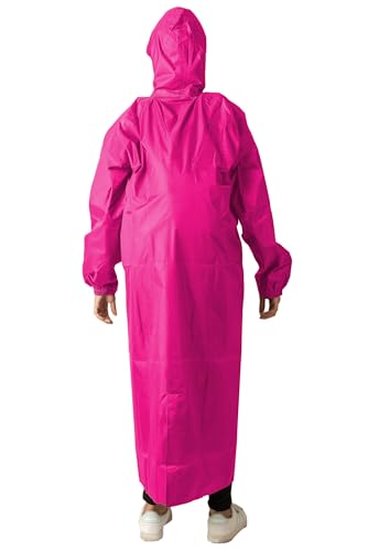 Image of THE DRY CAPE ; LET IT RAIN Women's Waterproof Rain Coat | Packable, Full Length with Hood & Pockets | Urban Commuter Rainwear