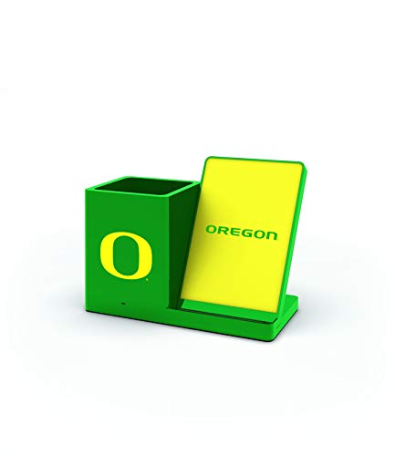 SOAR NCAA Wireless Cell Phone Charging Stand and Desktop Organizer, Oregon Ducks