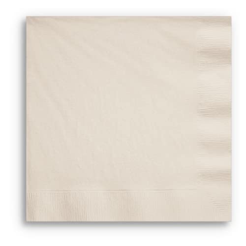 Creative Converting Touch of Color 2-Ply 50 Count Paper Dinner Napkins, Ivory