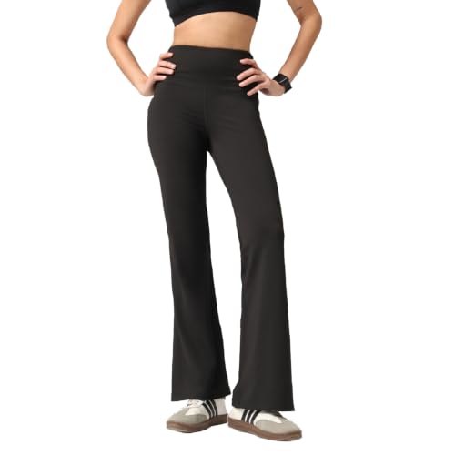 Image of BlissClub Ultimate Flare Pants Lite Regular for Women Upto 5'4 ft | High Waist Trousers and Formal Pants for Office wear | Comfortable fit