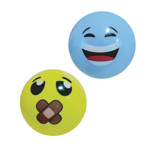 Image of GENIE'S Toy Bus 6-Inch Smiley Scented Play Ball | for Pool, Beach & Garden | Perfect for Outdoor & Indoor Play | PVC Ball for Kids & Adults I Pack of 2 (Multicolor)