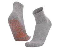 Generico Rutschfeste Yoga-Socken für Damen und Herren – Set mit 3 Paar – dicke und atmungsaktive Baumwolle – verstärkter Grip – dehnbares und strapazierfähiges Trikot, Grau E Schwarz, 42-44