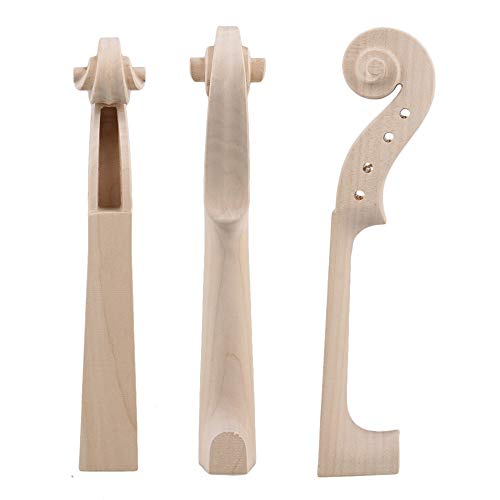 Yibuy DIY Violin Neck Carved European Maple Wood