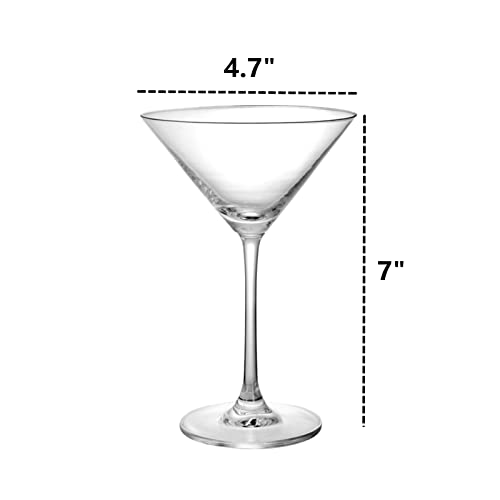 Dicunoy Set Of 4 Martini Glasses, 9Oz Crystal Cocktail Glasses, Classical Stemmed Lightweight Drinking Glassware, Clear Lead-Free Barware Cocktail Coupes For Dirty, Vodka, Gin Martini, Ice Cream #TOP2