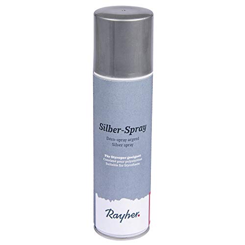 Rayher Hobby Déco-Spray, Argent, 150 ml (Lot de 1), Set de 150 Pièces