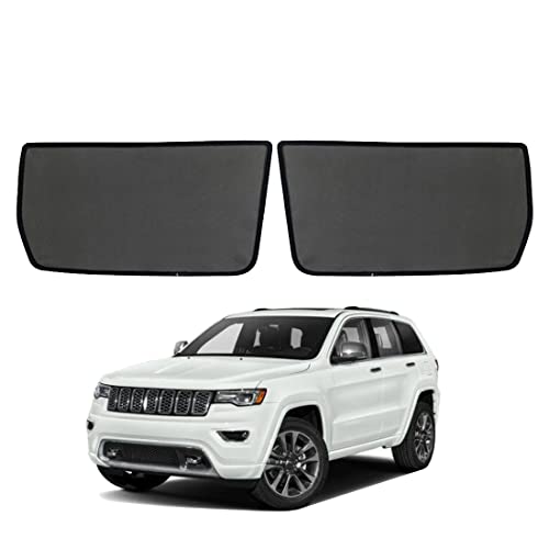 Image of Car Window Shade for Kids Side Window Sun Shade for Grand Cherokee 2011-2021 Magnetic Curtain Sun UV Protection Covers for Baby Sleeping Auto Accessories,Rear-window-2PCS