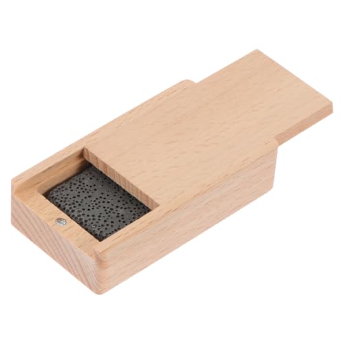 LALADEFIEE Difusor de Aroma Decorativo de Madera de Haya Portátil Piedra Porosa para Aromaterapia en Escritorio y Hogar, Caja Difusora para Aceites Esenciales
