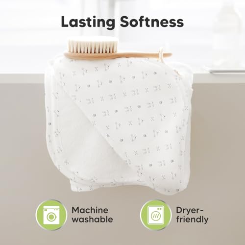 Image of KeaBabies Hooded Baby Towel for Newborn, Baby Bath Towels (KeaStory, 35x35) | Viscose Derived from Bamboo, Large Baby Towels with Hood, Boys, Girls, Toddler, Soft Absorbent Baby Bath Essentials