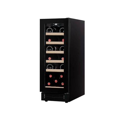 Vestfrost WFG18 Wine Cooler 19 Bottle Capacity Upright Compact Design Wood Shelves LED Lighting UV-Filtered Glass Free-Standing Storage