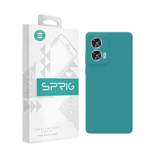 Image of SPRIG Compatible with Moto Edge 50 Fusion Premium SilkTone (Liquid Silicone) Back Cover Drop Tested Shock Proof Mobile Case for Men, Women, Boys and Girls with Camera Protection (Ocean Blue)