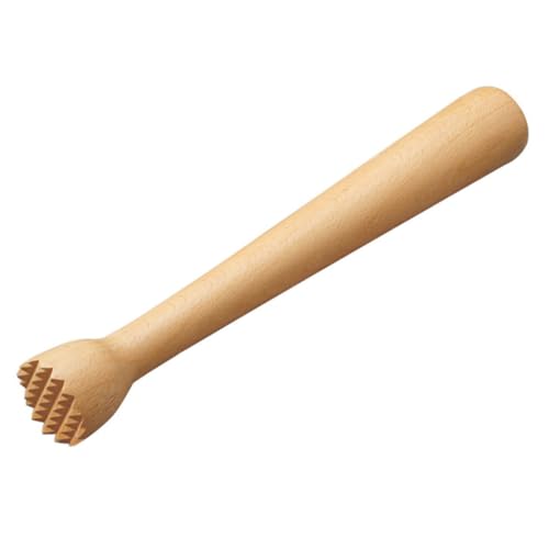 Wakauto Wooden Juice Press Ice Muddler Beech Stirring Rod Bar Mixing Rod for Cocktail Making Drinks