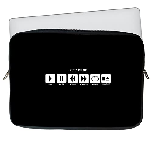 Image of TheSkinMantra Chain Laptop Sleeve Bag Compatible with Laptop /Macbooks /Chrombook /Notebook /Zbook (15.6 Inch (Chain), Music Repeat)