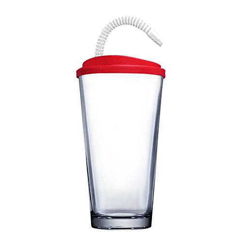 Copo de Água Suco Mix To Go Tampa e Canudo 415ml 4 Pcs