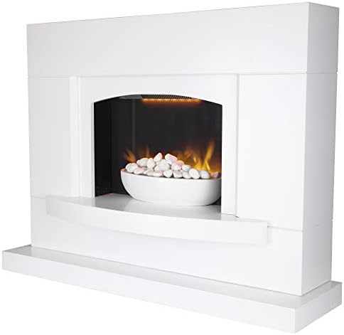 Warmlite WL45046 Oxford Electric Pebble Fireplace Suite, Adjustable  Thermostat with Remote Control Operation, LED Flame Effect with Pebble  Display, White : Amazon.co.uk: DIY u0026 Tools