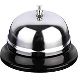 [YouLane] 卓上ベル 金属製 呼び鈴 コールベル 大音量サウンド 耐久性設計 会議室受付 飲食店受付 ホテル受付 学校授業用 (単品)