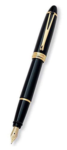 Amazon | Aurora Ipsilon Deluxe Black Fountain Pen 14Karat Nib