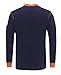 BOCOMAL FR Shirts Flame Resistant Shirts NFPA2112/CAT2 7oz Ornament Navy Men's Long Sleeve Fire Retardant Henley Shirts