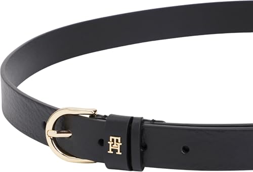 Tommy Hilfiger Damen Gürtel Essential Effortless 2,5 cm Ledergürtel, Schwarz (Black), 95 cm