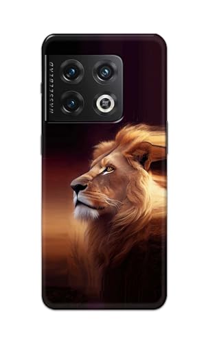Image of PRINTFIDAA Plastic Printed Hard Back Cover Case For Oneplus 10 Pro 5G Back Cover (Danger Lion) -112, Multicolor