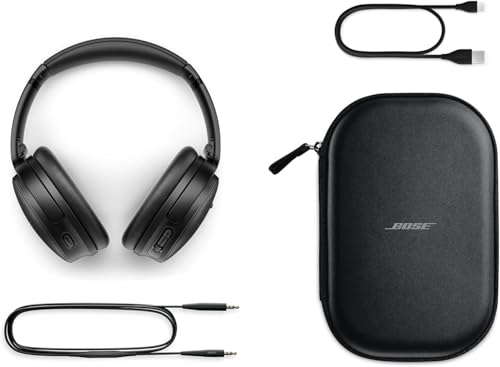 Image of Bose QuietComfort Headphones - Wireless Bluetooth Headphones, Active Over Ear Noise Cancelling and Mic, Deep Bass Bundle + Desktop Headphone Stand + Green Extreme Dual Wall Charger (Black)