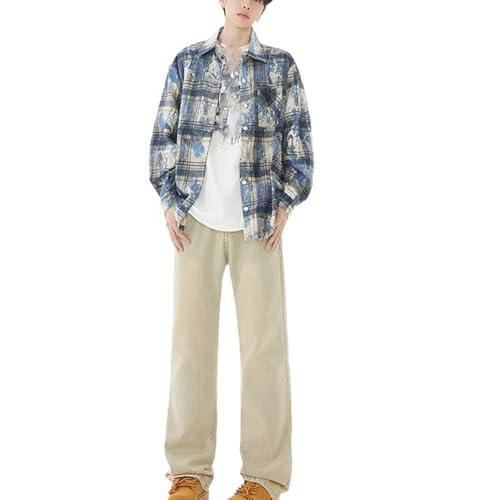 Men's Casual Classic Vintage Denim Career Trousers3