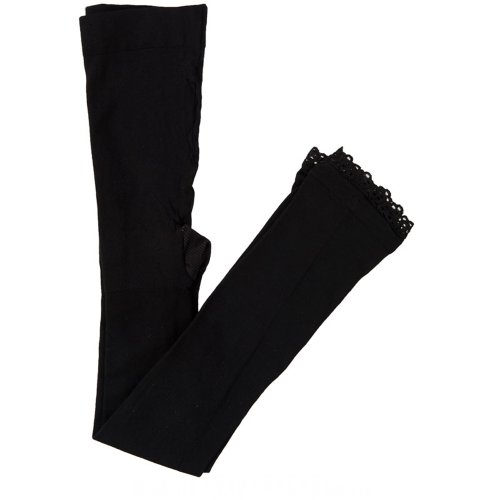 Jefferies Socks daisy footless tight 8-10y black