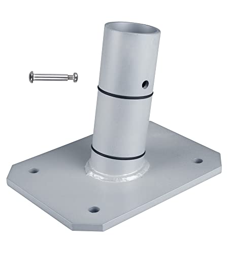 Windhager Support de terrasse de qualité supérieure, Fixation pour Voile d'ombrage, Support pour Voile, mât d'ombrage, résistant aux intempéries 10708,...