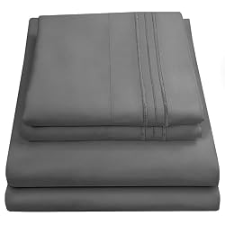 King Size Sheets - Breathable Luxury Bed Sheets with Full Elastic & Secure Corner Straps