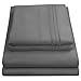 1800 Thread Count Sheet Set – Soft Egyptian Quality Brushed Microfiber Hypoallergenic Sheets – Luxury Bedding Set with Flat Sheet, Fitted Sheet, 2 Pillow Cases, Queen, Gray