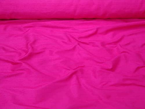Tissu soie Dupioni fuchsia vif pour robe de mariage et décoration créative 137cm