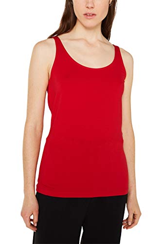 Esprit 997ee1k816 Camiseta sin Mangas, Rojo (Dark Red 610), Large para Mujer