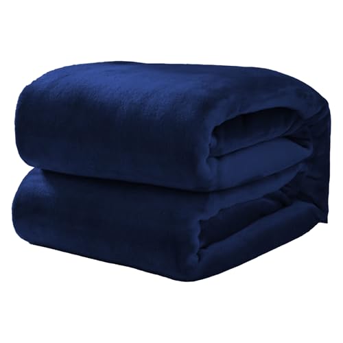 Couverture lit 80 x 265 cm chaud et douillet en tissu respirant bleu