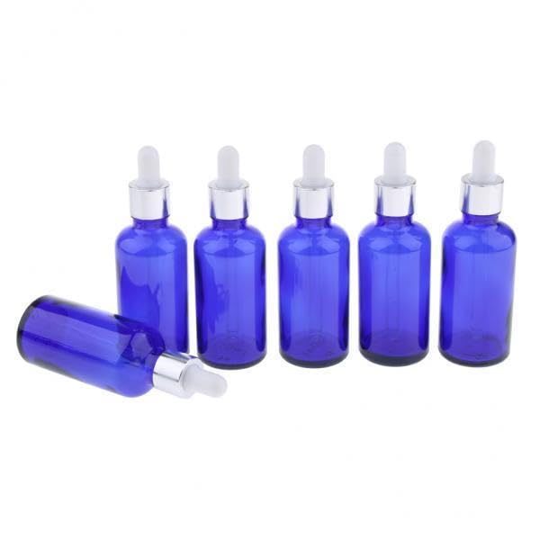 Fhtdhm Juego de 6 Mini Botellas de Vidrio Transparente de 30 Ml para Perfumes Y Aceites Esenciales, 4 piezas