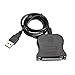 JzcsdkSIL Black 80cm USB 2.0 to DB25 25Pin Female Port Print Converter Parallel Communication Adapter Cable for Printer
