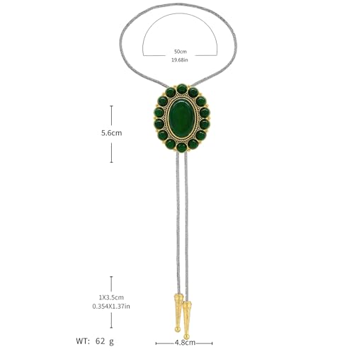 Image of GelConnie Bolo Tie for Men Women Western Cowboy Turquoise Leather Necktie | Natural Stone Bolo Tie Necklace for Women Rodeo Cowboy Leather Necktie Native American Western Cowgirl Ties Adjustable Cord