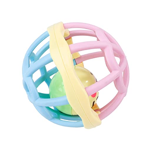 YVDY Hollow ball cat toy pet ball rubber ball toy pet training educational interactive toy cat chew toy with bell cat toy,Blue red,9 x 9.5 cm