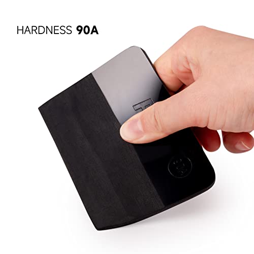 Image of FOSHIO PPF Squeegee for Vinyl, Black 90A Hardness Medium Size Anti-Scratch TPU Rubber Window Tint Squeegee for Paint Protection Film, Car Window Tinting (Pack of 3)